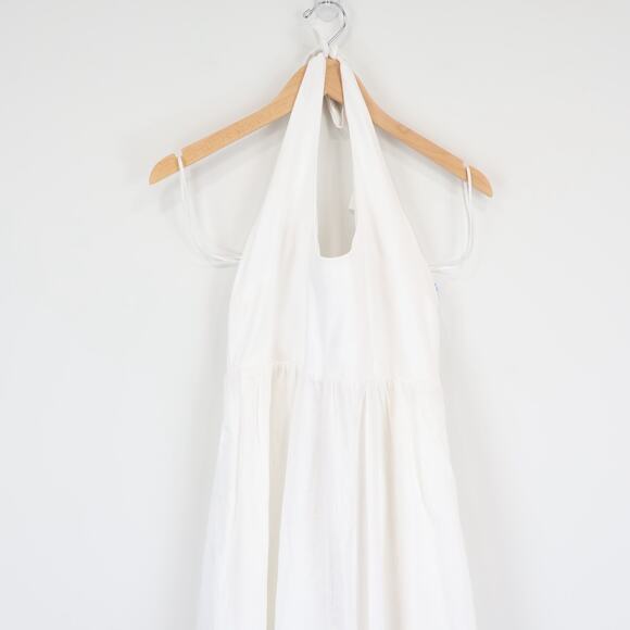 J.Crew Halter Mixy Midi Dress White Size Small NWT